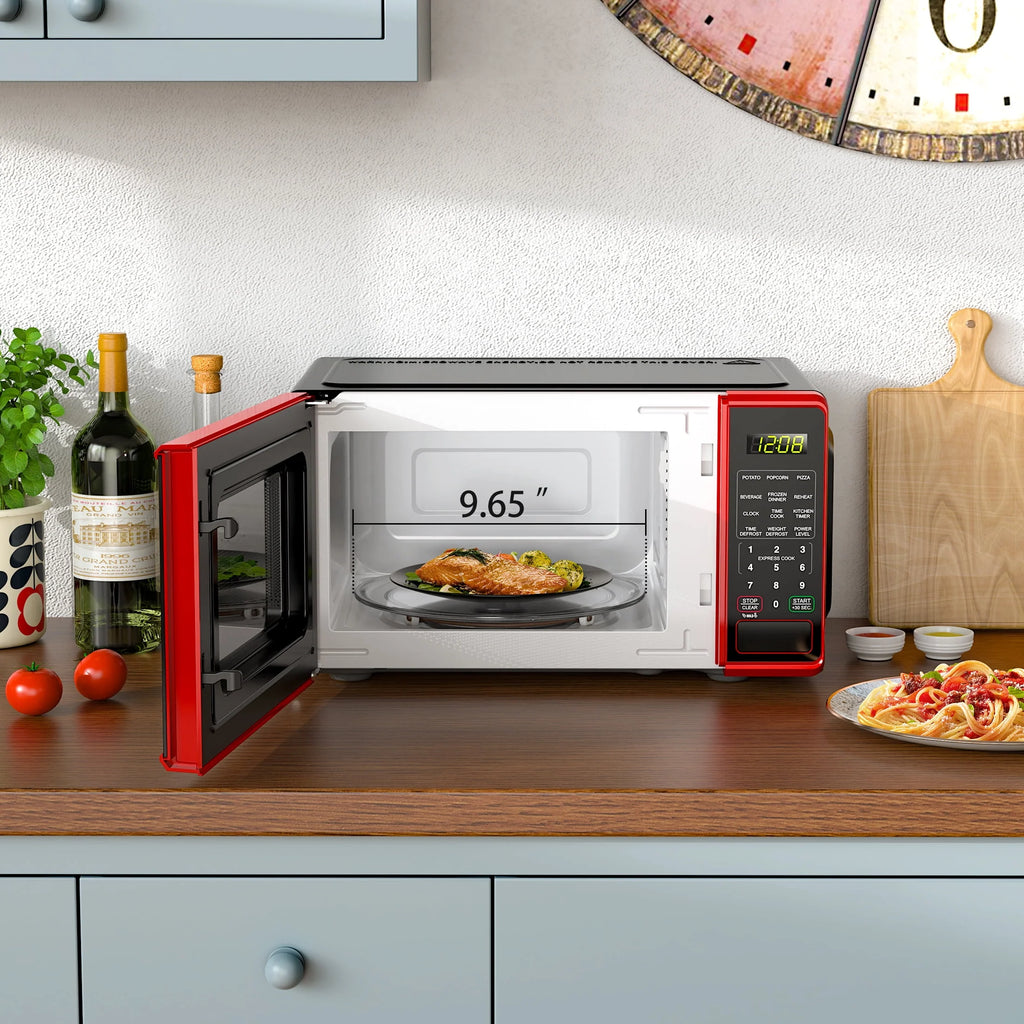 0.7 cu. ft. 700 Watts Red Countertop Microwave Oven A8474