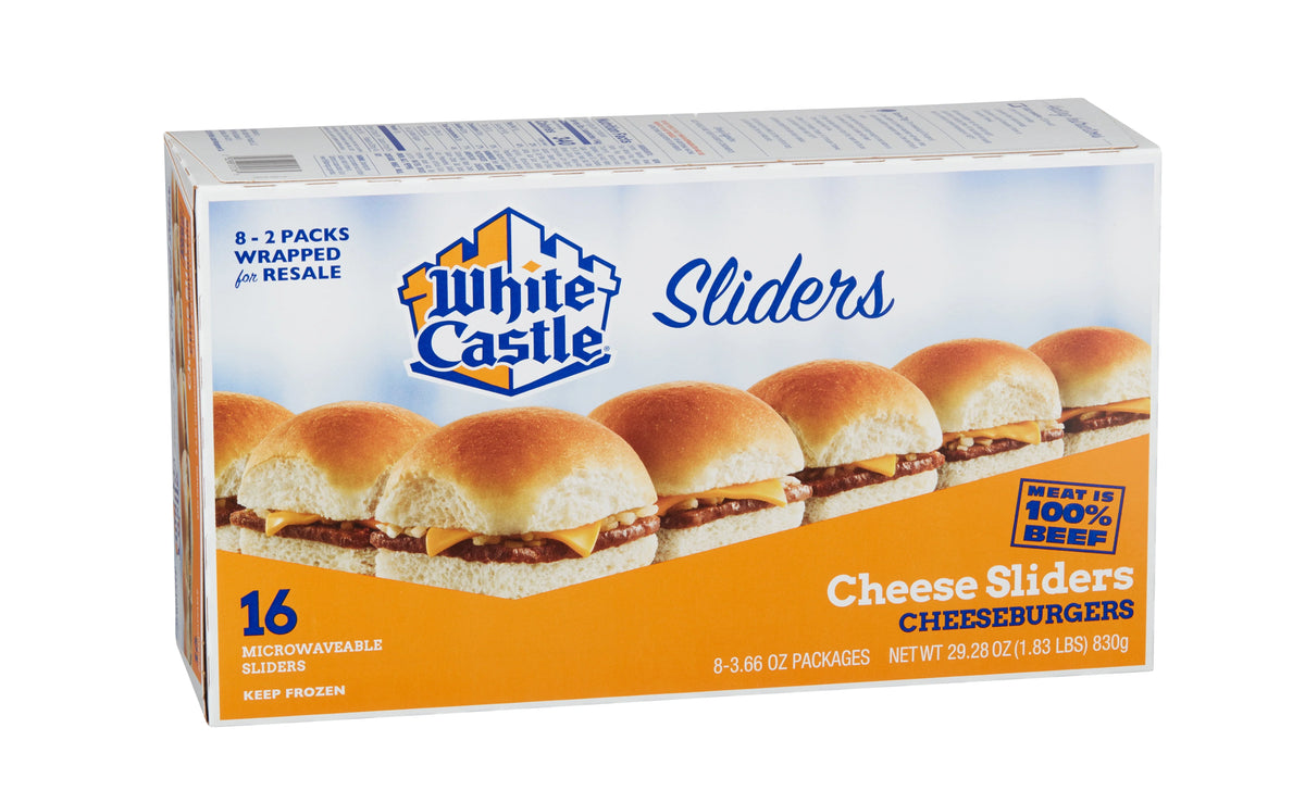 White Castle Classic Cheese Sliders, 16 Count per pack, 29.28 oz R66342