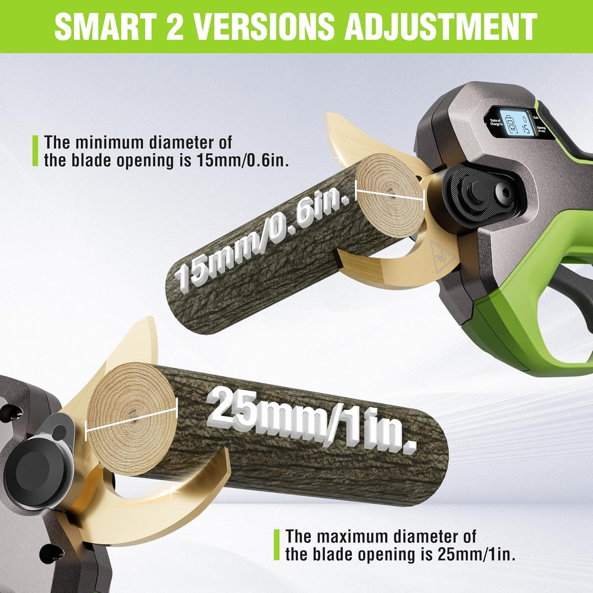 12V Electric Pruning Shears with 2 Pack Rechargeable Battery and Fast Charger A238