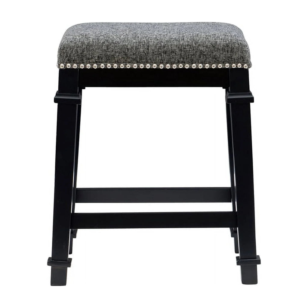 Black Wood Backless Counter Stool P392
