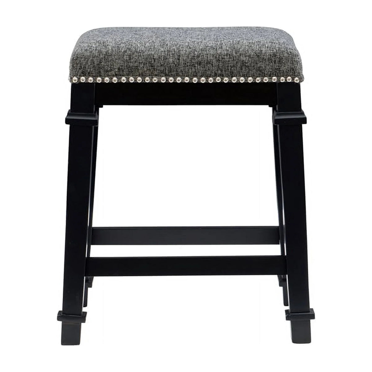 Black Wood Backless Counter Stool P392