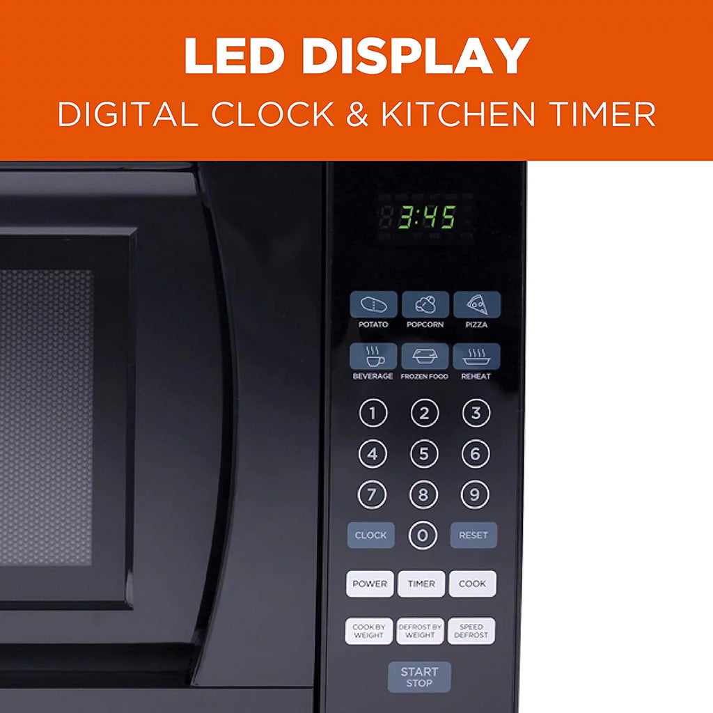 0.7 Cubic Feet Black Countertop Microwave L105358