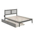 Queen Wood Spindle Bed and Trundle with USB Charger in Gray D593634