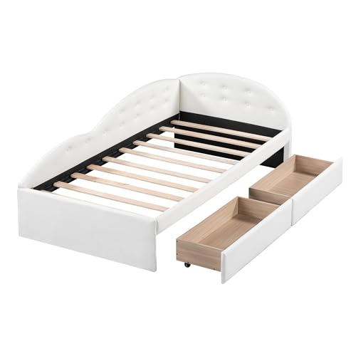 Gray Velvet Twin Size Daybed with Storage Drawers G36408