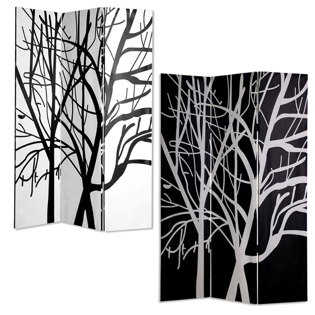 Multi Color Wood Canvas Screen V336541