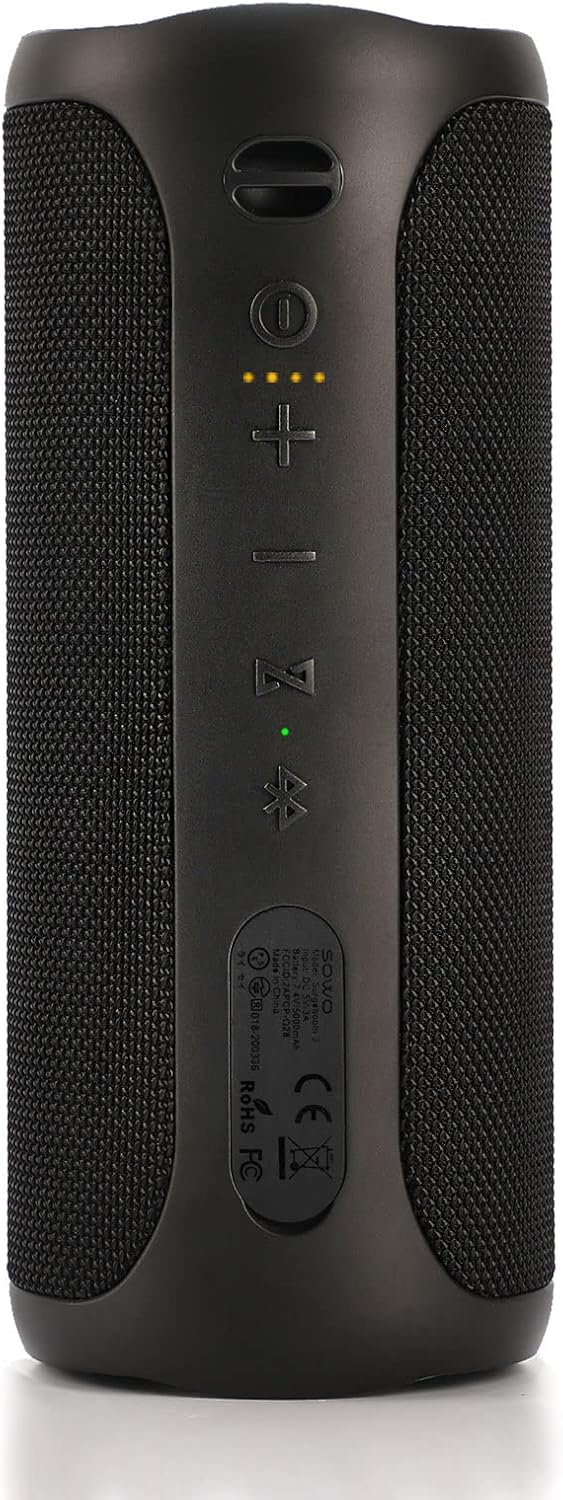 Portable Bluetooth Speaker with Subwoofer, IPX7 Waterproof, 24H Playtime, Black A6884