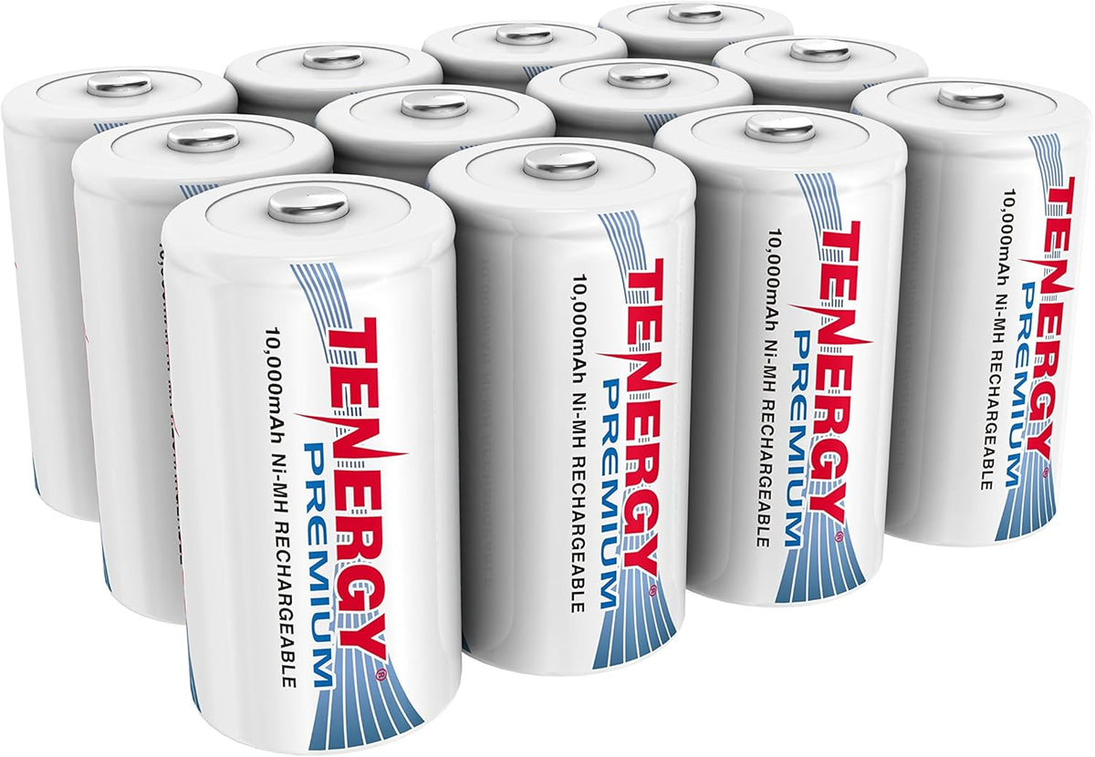 12 Pack D NiMH Rechargeable Batteries K595