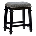 Black Wood Backless Counter Stool P392