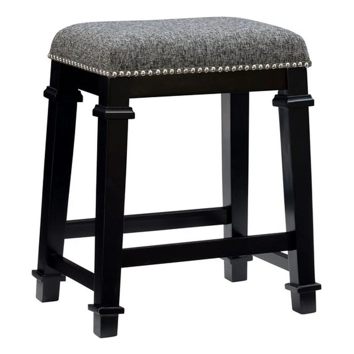 Black Wood Backless Counter Stool P392