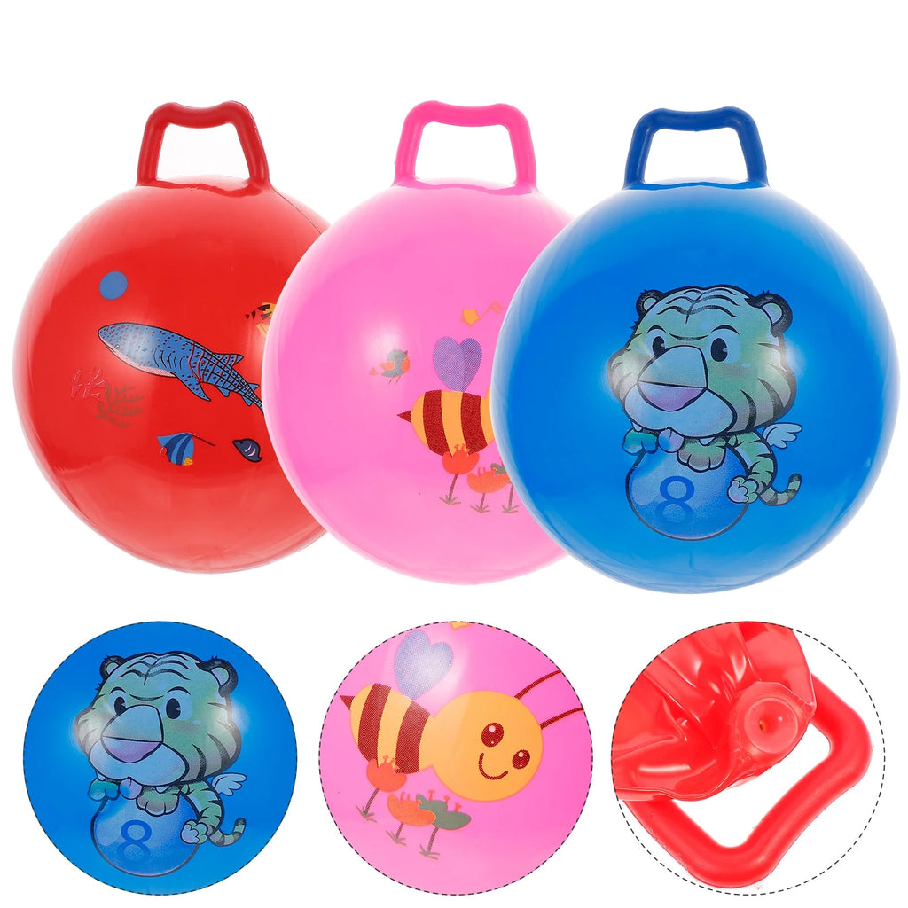 3Pcs Inflatable Hopper Balls with Handle V2649