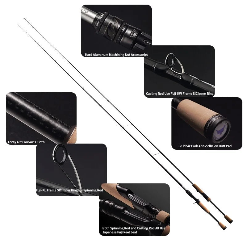 Black Bass Rod with Cork Handle G5801