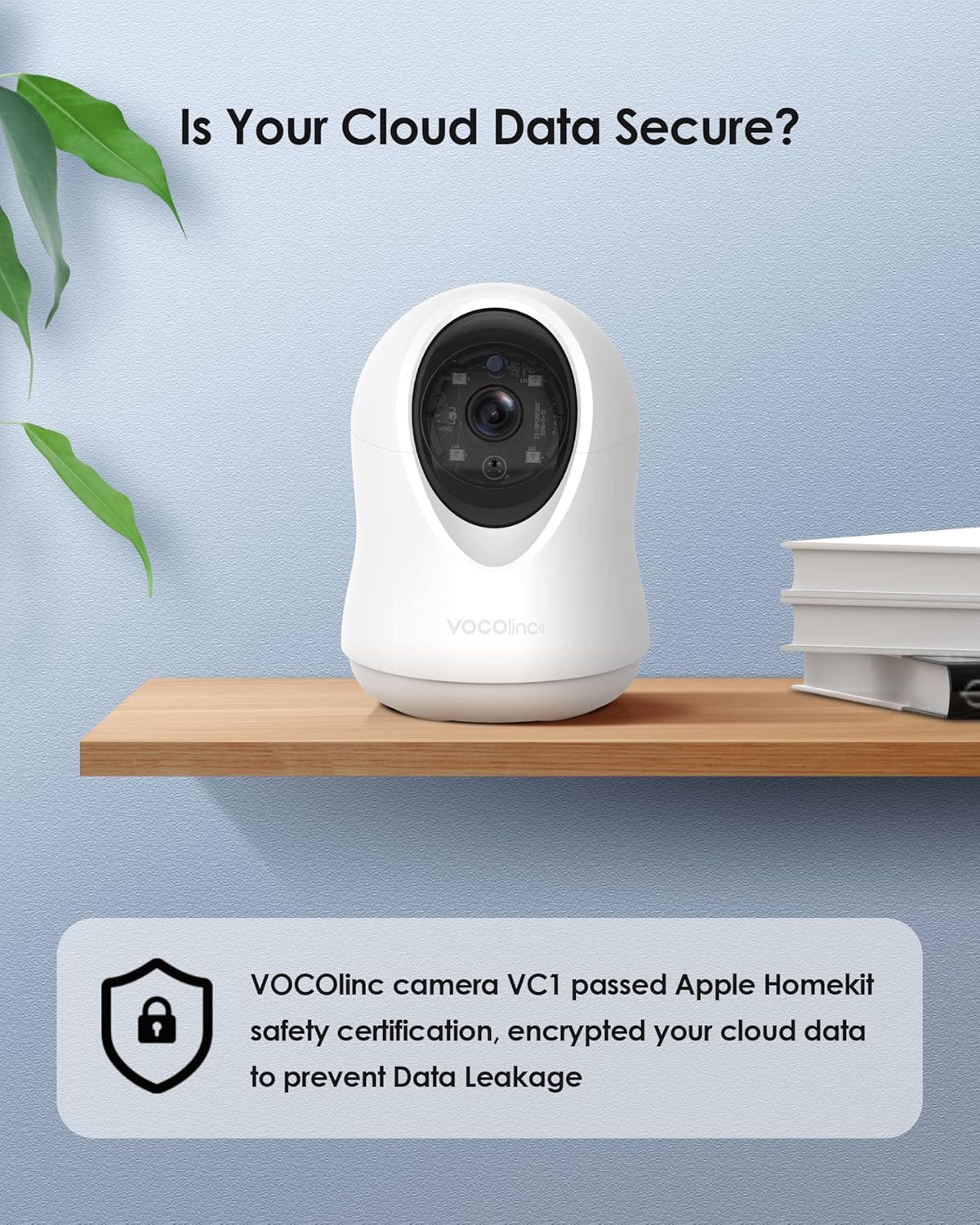 1080P Indoor Pan/Tilt Security Camera with Night Vision and 2-Way Audio J574563