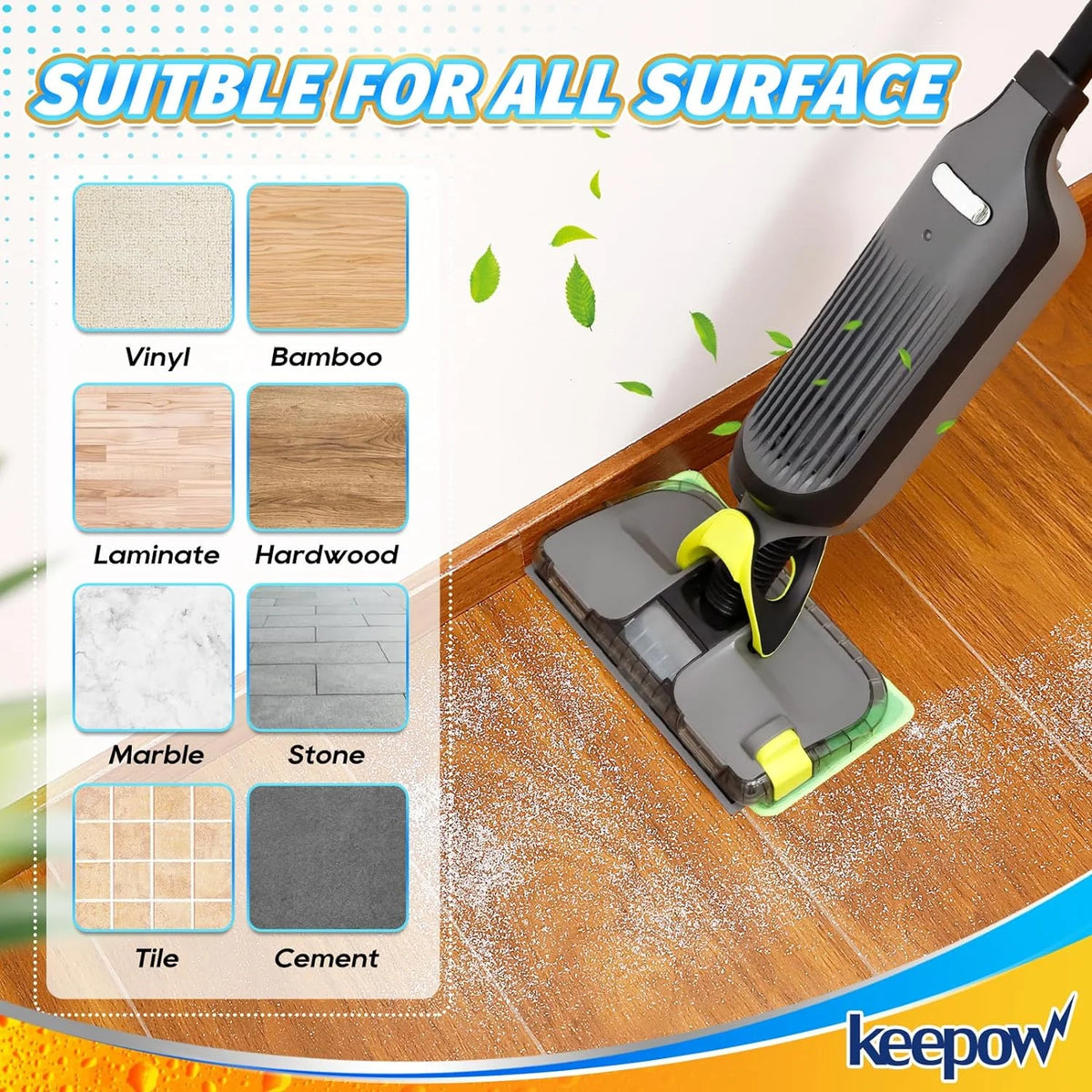1+3+6 Pads Washable Vacuum Mop Pad Refills Q539063