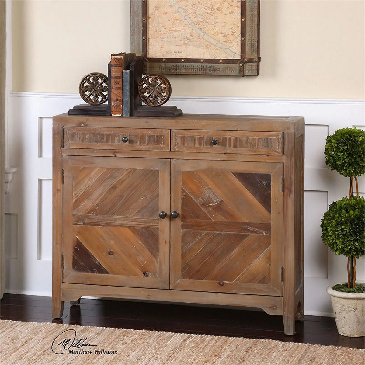 Reclaimed Wood Console Cabinet K59988