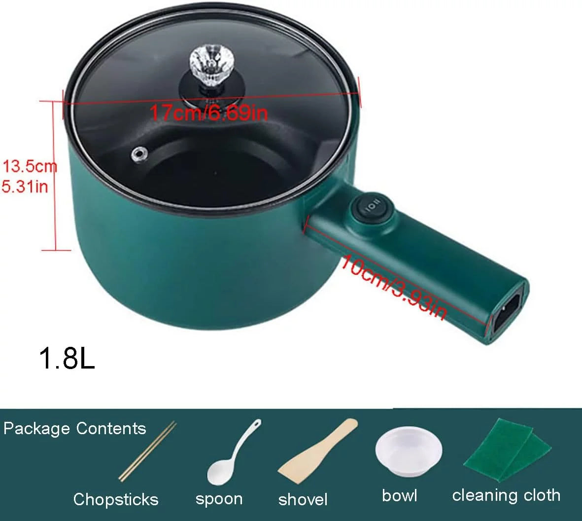 1.8L Non-Stick Electric Hot Pot D6579