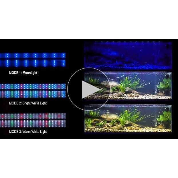 21W Ultra-Thin Full Spectrum LED Aquarium Light with Extendable Brackets E18669
