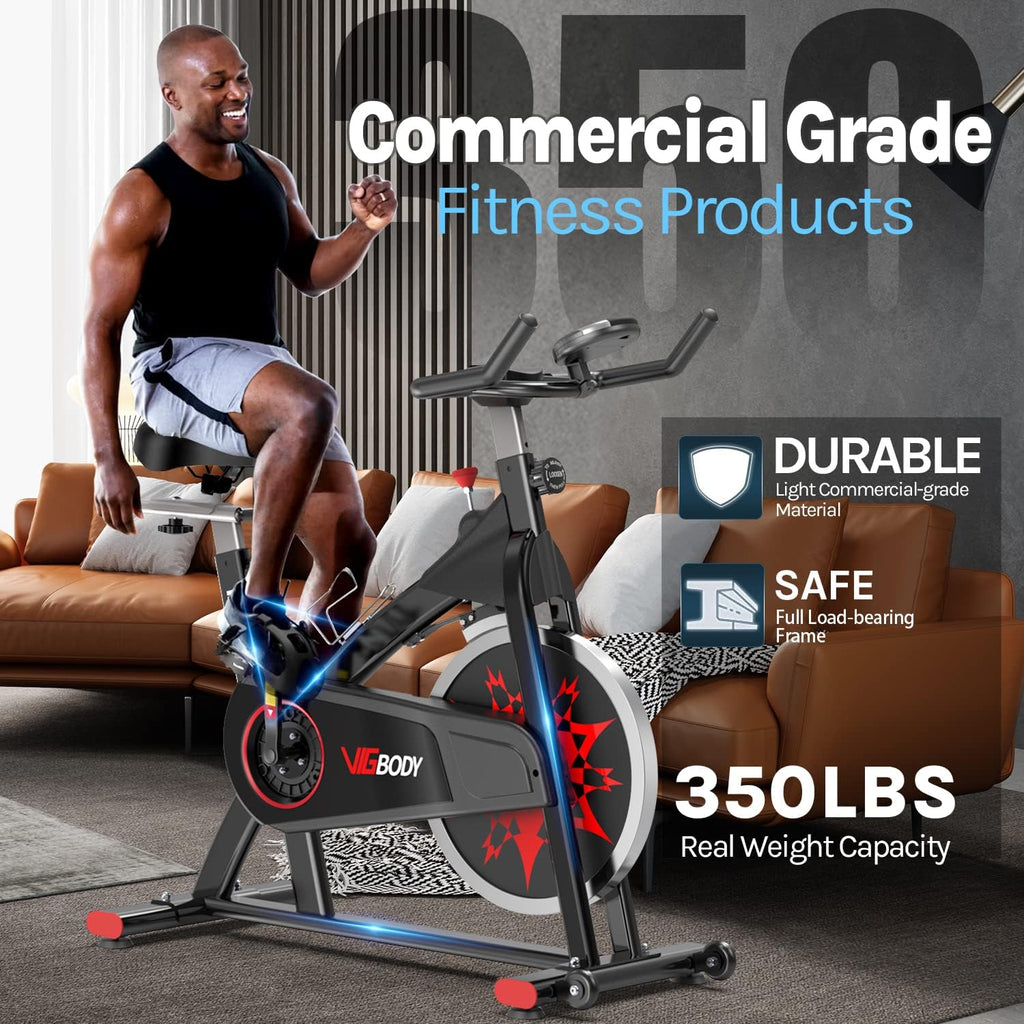 Exercise Bike Indoor Cycling Bike Adjustable Stationary Bicycle Upright Bike D258