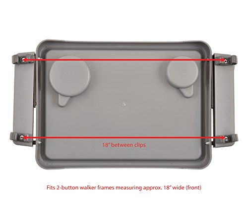 Gray Walker Tray with Two Cup Holders T843