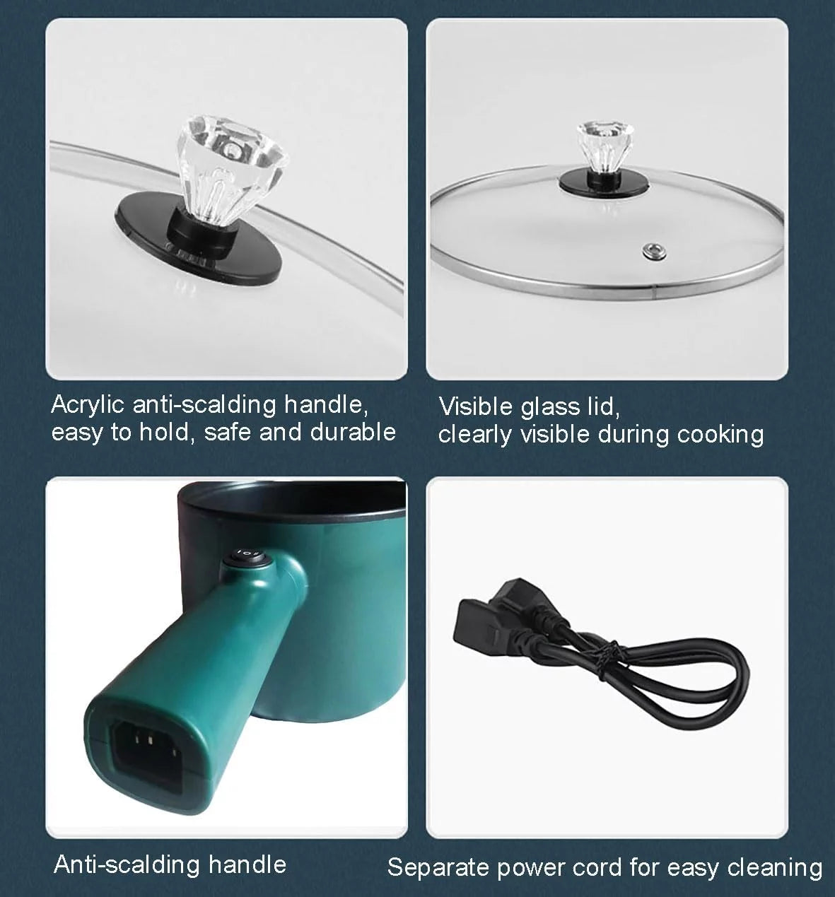 1.8L Non-Stick Electric Hot Pot D6579