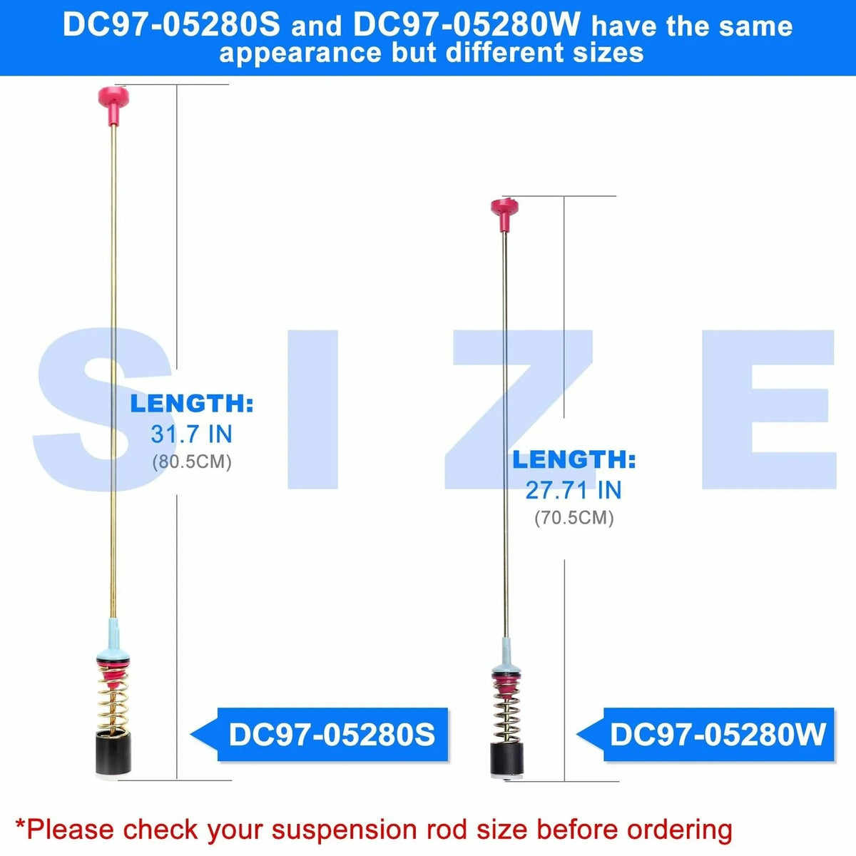 Washer Suspension Rod Kit D61577