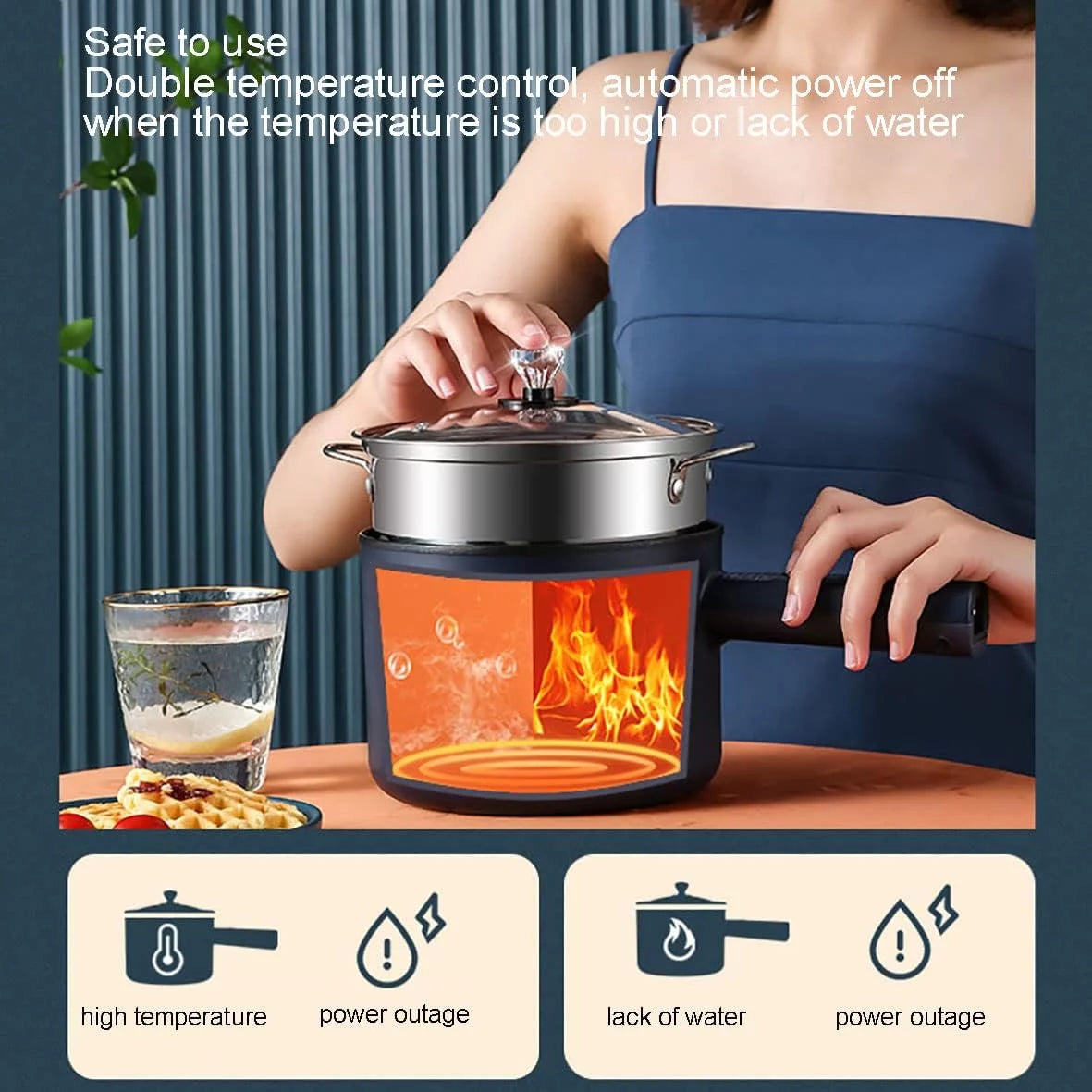 1.8L Non-Stick Electric Hot Pot D6579