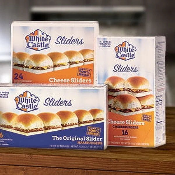 White Castle Classic Cheese Sliders, 16 Count per pack, 29.28 oz R66342