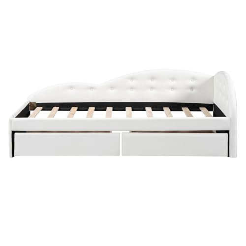 Gray Velvet Twin Size Daybed with Storage Drawers G36408