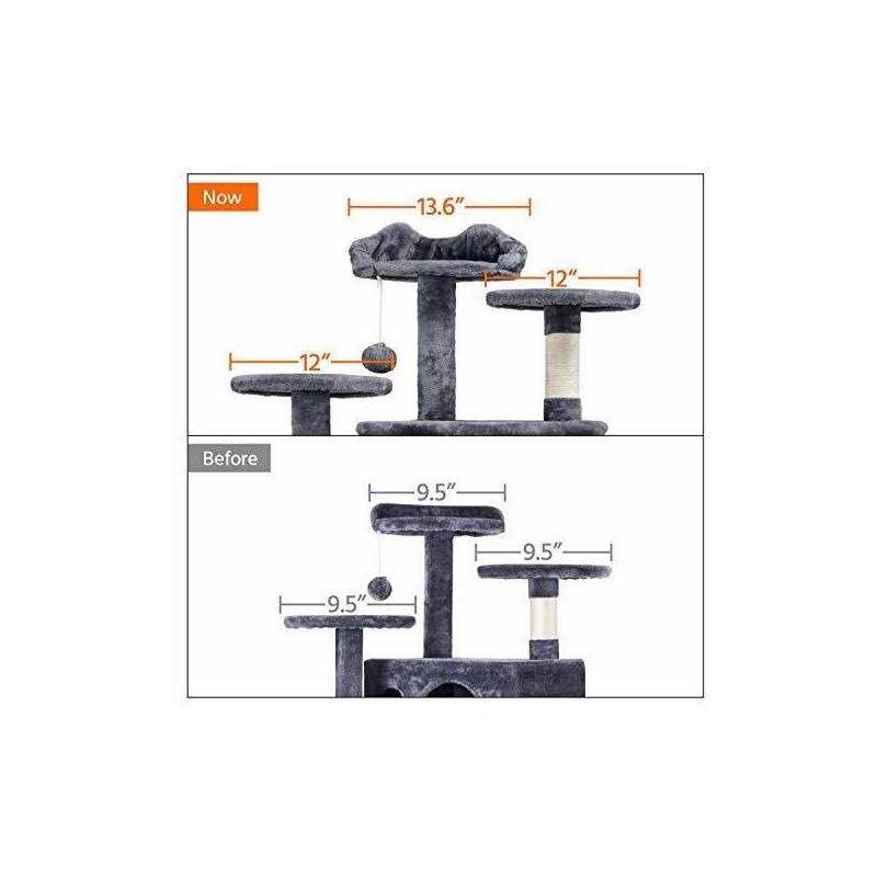 54in Cat Tree Tower Condo Furniture Scratch Post H36791