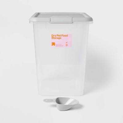 Pet Food Storage Tub with Built-in Scoop A41912