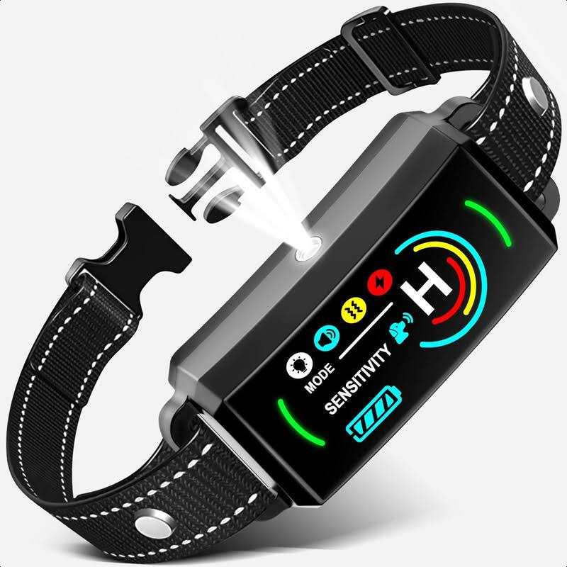 Rechargeable Anti-Bark Dog Collar with Flashing Light J18542
