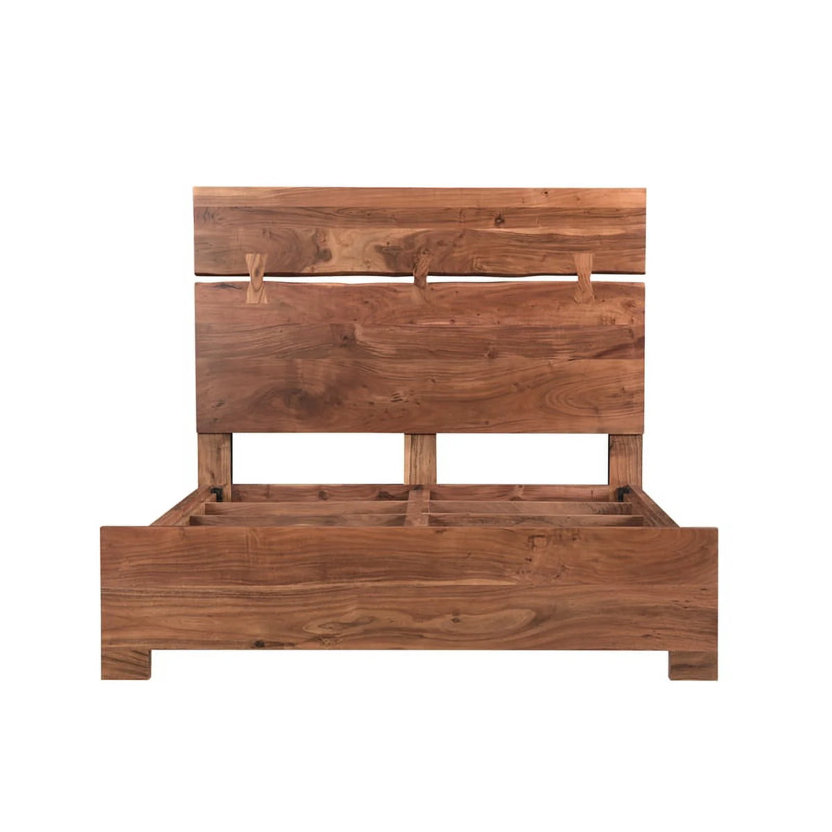 Solid Wood Queen Panel Bed A736
