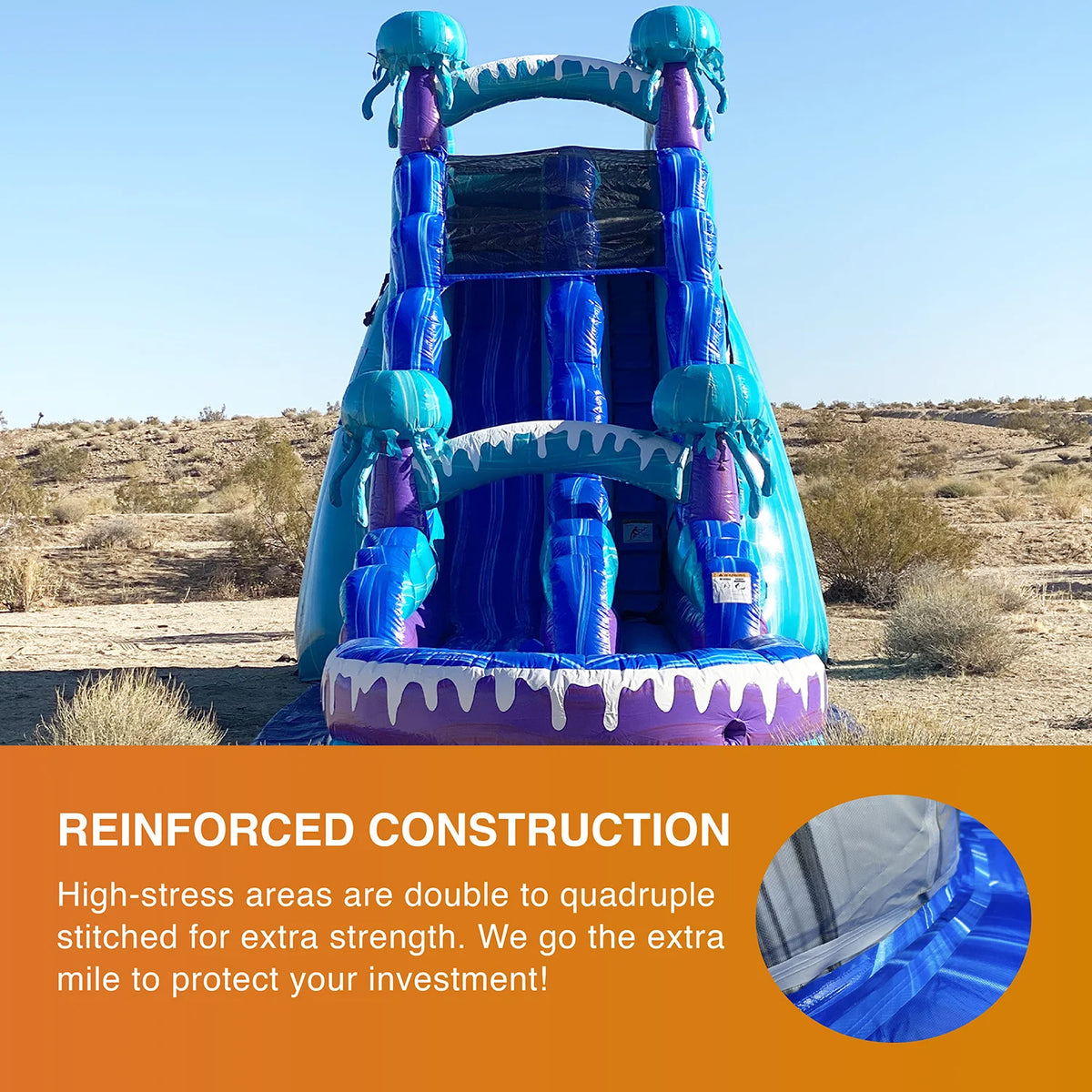 Commercial Grade Inflatable Water Slide with Splash Pool C520
