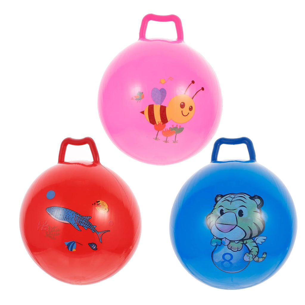 3Pcs Inflatable Hopper Balls with Handle V2649