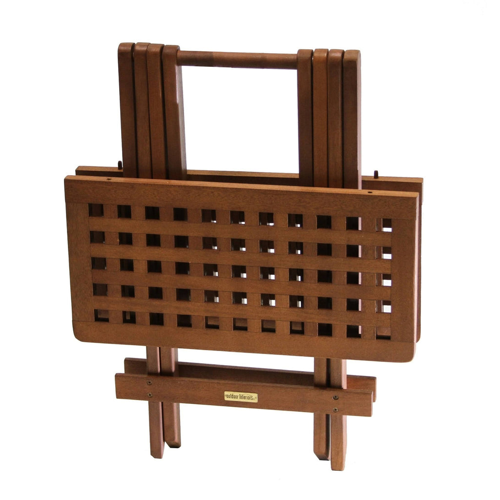 Brown Eucalyptus Folding Side Table N522