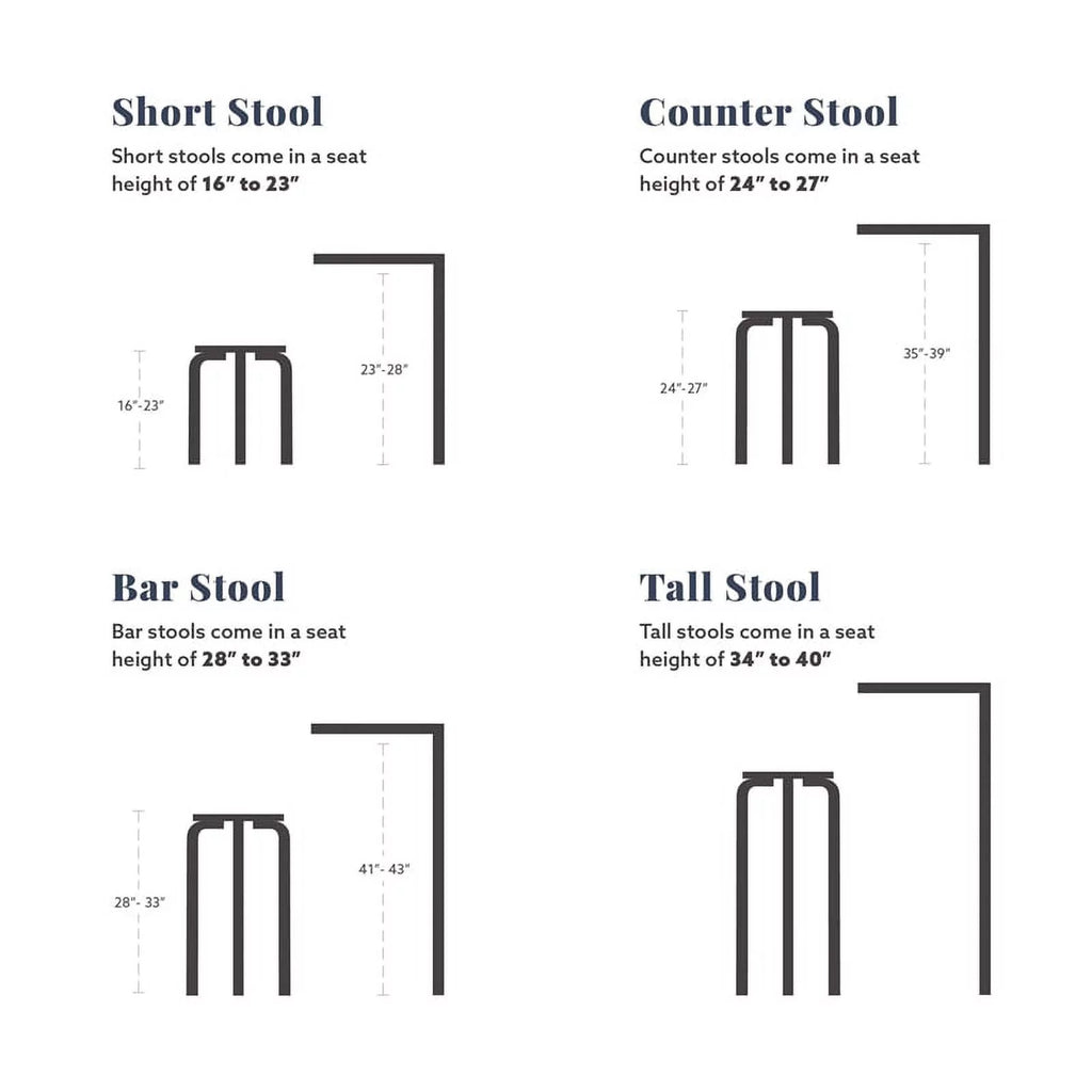 Black Wood Backless Counter Stool P392