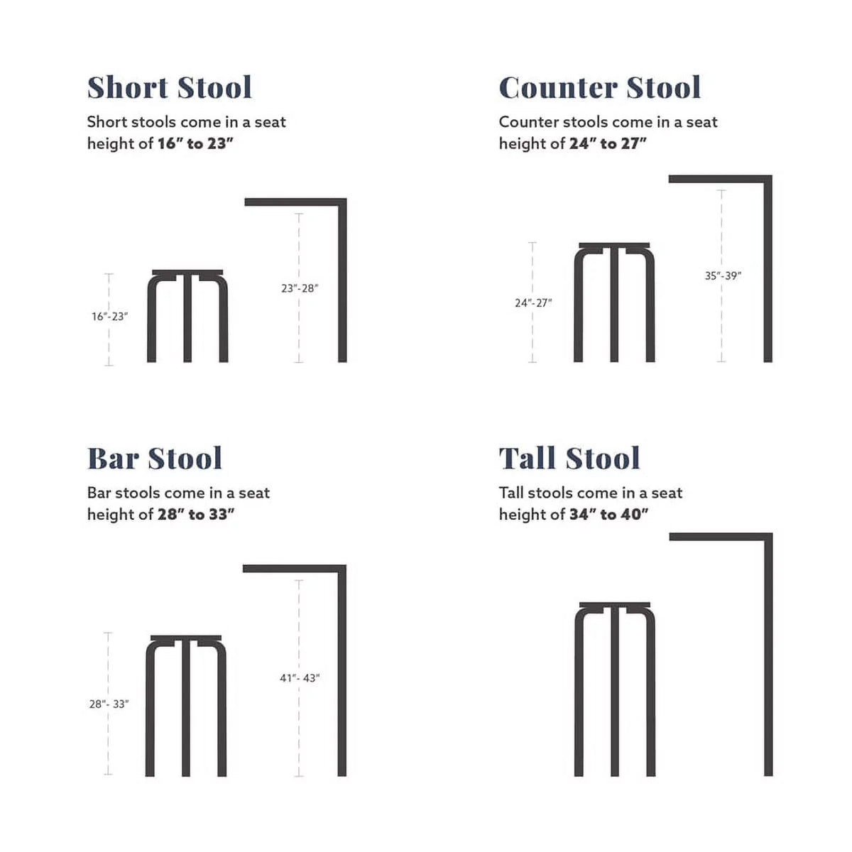 Black Wood Backless Counter Stool P392