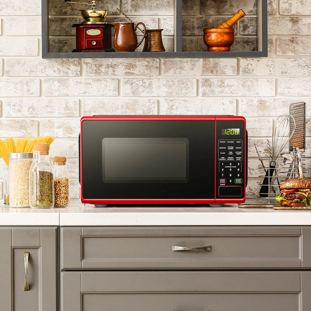 0.7 cu. ft. 700 Watts Red Countertop Microwave Oven A8474
